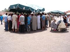 busy business in the medina of Marrakech