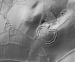 Topographic rendering of Wittenham Clumps using LIDAR imagery