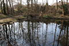 Würm River in Pasinger Stadtpark, Munich