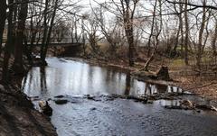 Würm River in Pasinger Stadtpark, Munich