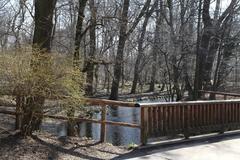 Würm River in Pasinger Stadtpark, Munich