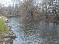 Würm river in Munich Pasing Stadtpark