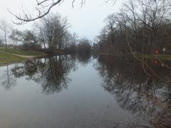 Würm River in Munich Pasing Stadtpark