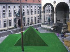 The Green Pyramid at Odeonsplatz 1997 in Munich