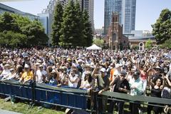 Large crowd at a Yerba Buena Gardens Festival concert