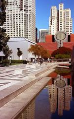 San Francisco Museum of Modern Art reflected in Martin Luther King Jr. Fountain