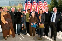 Congresswoman Pelosi with San Francisco faith leaders at interfaith prayer service