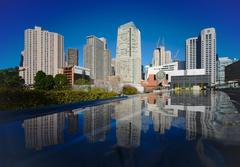 San Francisco skyscrapers seen from Yerba Buena Gardens