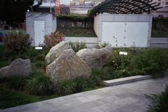 Yerba Buena Gardens butterfly garden in San Francisco on a late afternoon