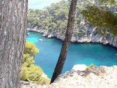 Parc national des Calanques coastline with clear blue waters and rocky cliffs