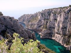 Scenic view of Calanques National Park in France