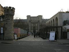 Oxford Castle with blue sky in the background