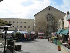 Market at the Castle filled with tourists and stalls