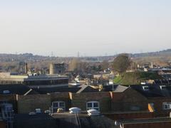 Historic mound and tower landscape in the UK