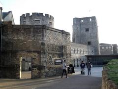 Outside walls of Oxford Castle on New Road in Oxford