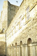 Oxford Castle and settlement remains view from the mound, January 2019