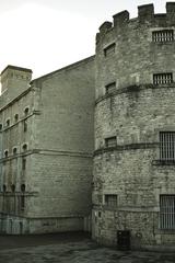 Oxford Castle and settlement remains from the mound, January 2019