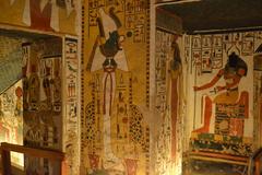 Osiris, Khepri, and Nefertari in her tomb