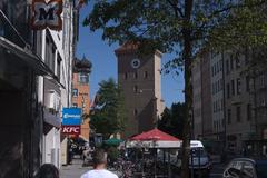 Isartor gate seen from Tal street in Munich