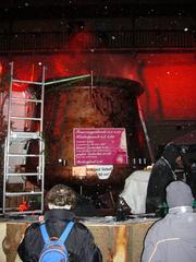 World's biggest pot for Feuerzangenbowle at Isartor, Munich