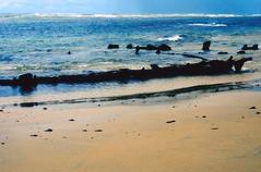 Remains of a ship at Cumbuco Beach