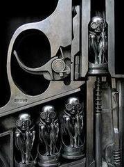 H. R. Giger's Birth Machine sculpture in Gruyères, Switzerland