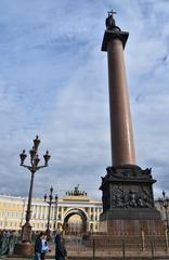 Alexander Column in Palace Square, St. Petersburg, 1834