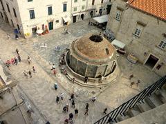 Panoramic view of Dubrovnik with its historic old town and coastline