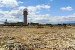 Cap Leucate TV transmitter and lighthouse in Aude, France