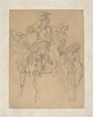 Croquis pour son tableau de Marphise, 1262 by Eugène Delacroix