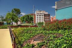 Jardins de la Rambla de Sants panoramic view