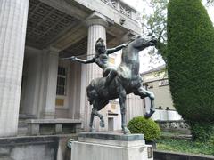 Amazon statue in front of Villa Stuck in Munich