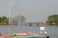 Binnenalster Alster fountain in Hamburg