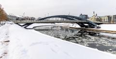 King Mindaugas Bridge in Vilnius during December