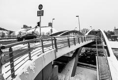 King Mindaugas Bridge in Vilnius during December