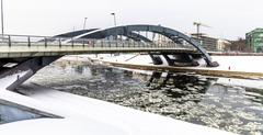 King Mindaugas Bridge in Vilnius during December