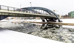 King Mindaugas Bridge in Vilnius during December