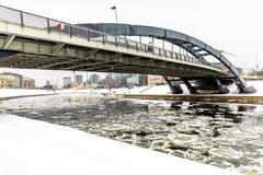 King Mindaugas Bridge in Vilnius during December