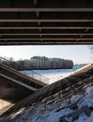 Mindaugas Bridge in Vilnius, Lithuania