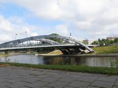 Mindaugas Bridge across the Neris River in Vilnius, Lithuania