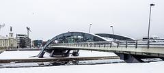 King Mindaugas Bridge in Vilnius during December