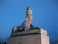 Old stone sphinx in Russia