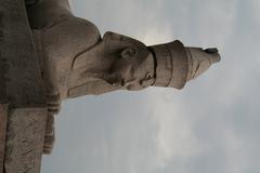 Cultural heritage object in Russia with sphinx statues along a quay