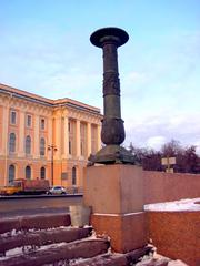 Column-lamp at the descent to the Neva at the Academy of Arts, St. Petersburg