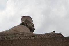 quay with statues of Sphinxes in Russia