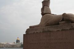 Quay with Sphinxes in Saint Petersburg, Russia