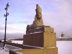 Sphinx statue at Universitetskaya Embankment, St. Petersburg