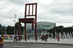 Broken Chair sculpture at Place des Nations Geneva