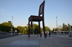 Broken Chair Sculpture at the United Nations Office in Geneva