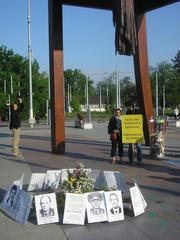 Demonstration on Chernobyl Day near WHO in Geneva in front of UN buildings